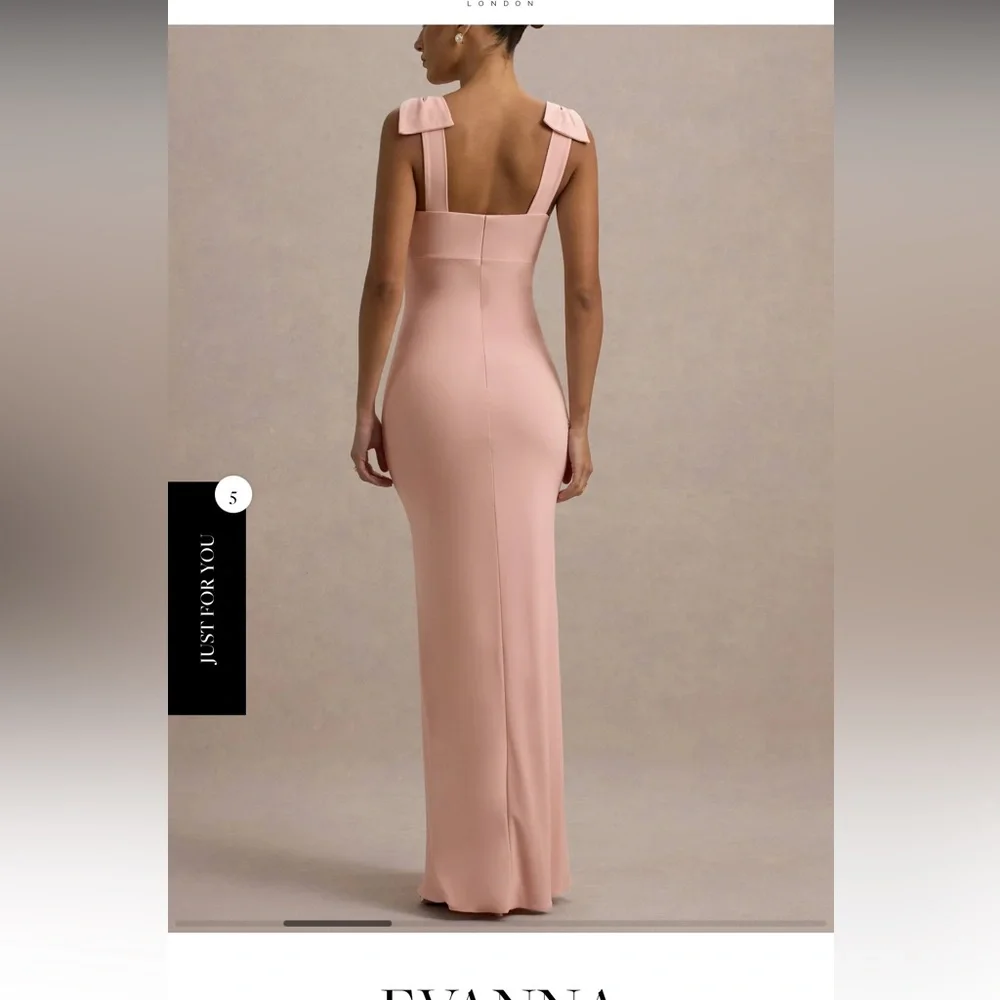 Club L London Pink Off-Shoulder Gown - Picture 2 of 2